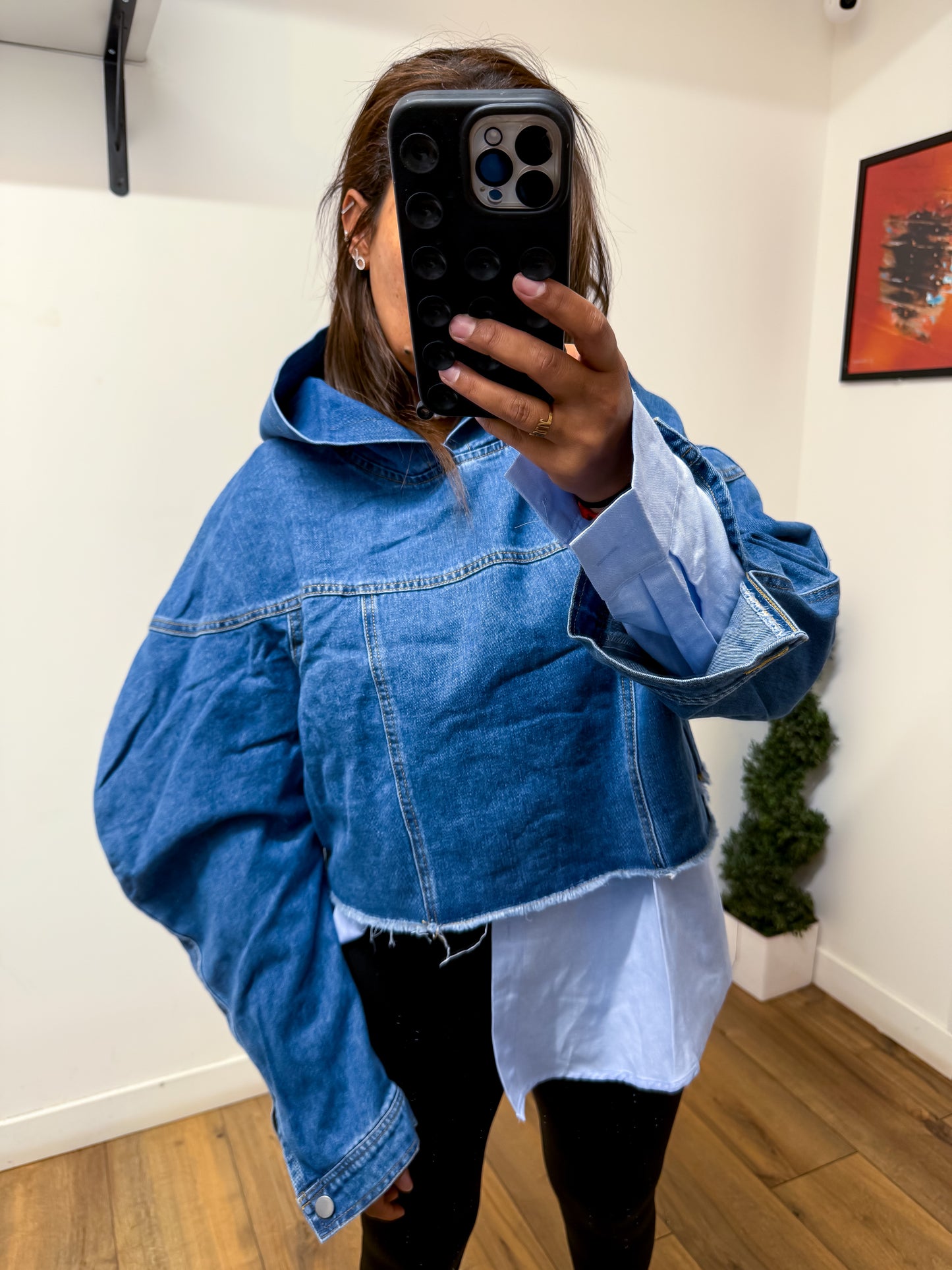 Hoodie Denim Ballon