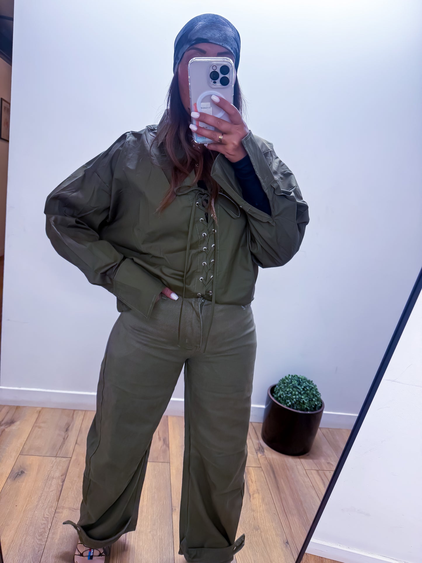 Jean Ballon Kaki Structuré -