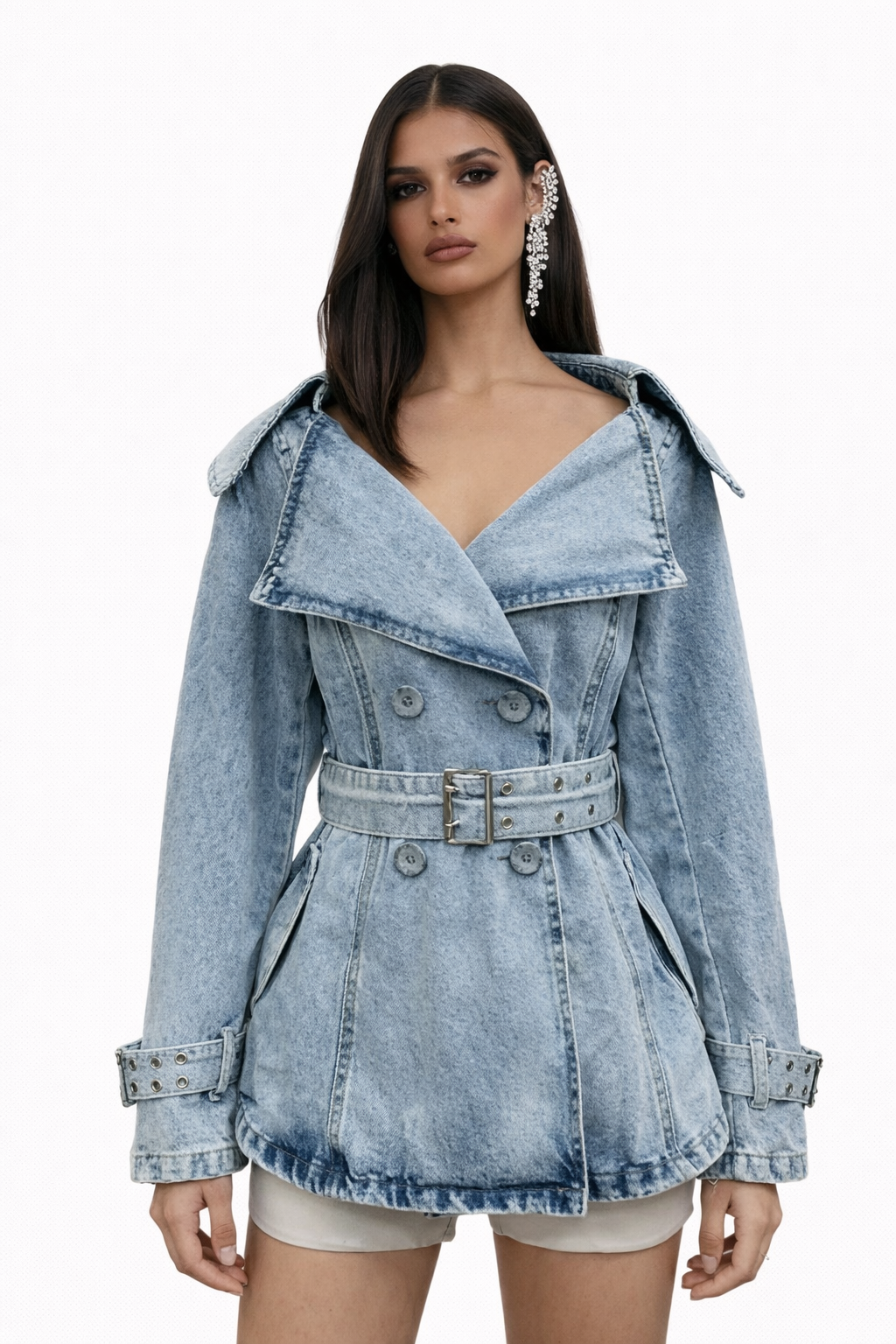 Veste Denim Trench Couture - Édition Limitée