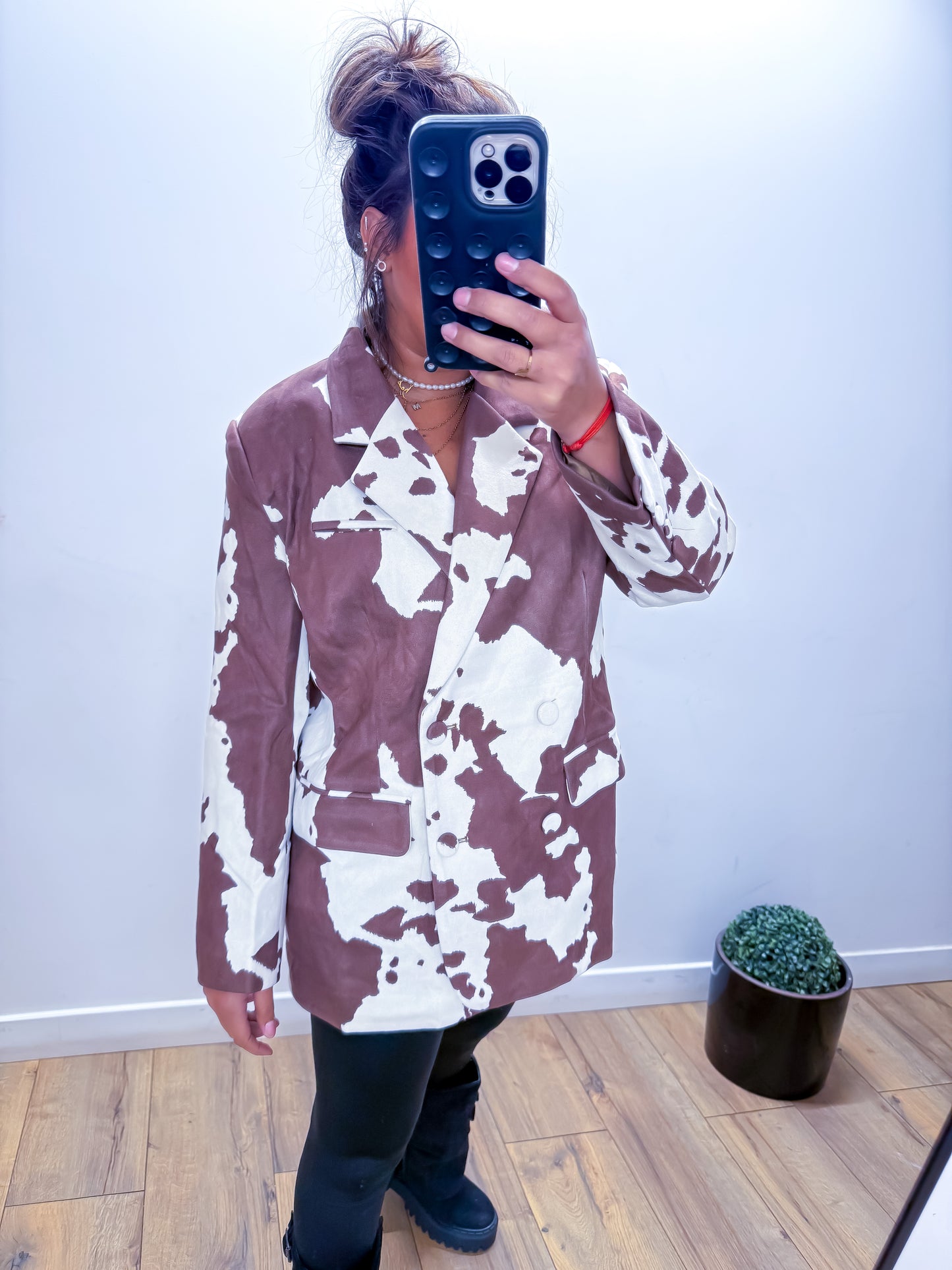 Veste Blazer Imprimé Vache