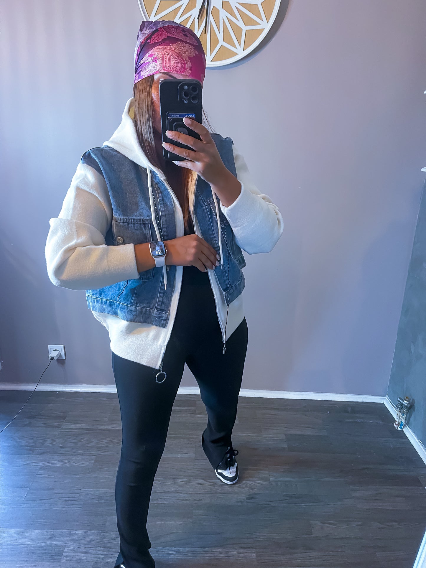 Gilet à capuche jean