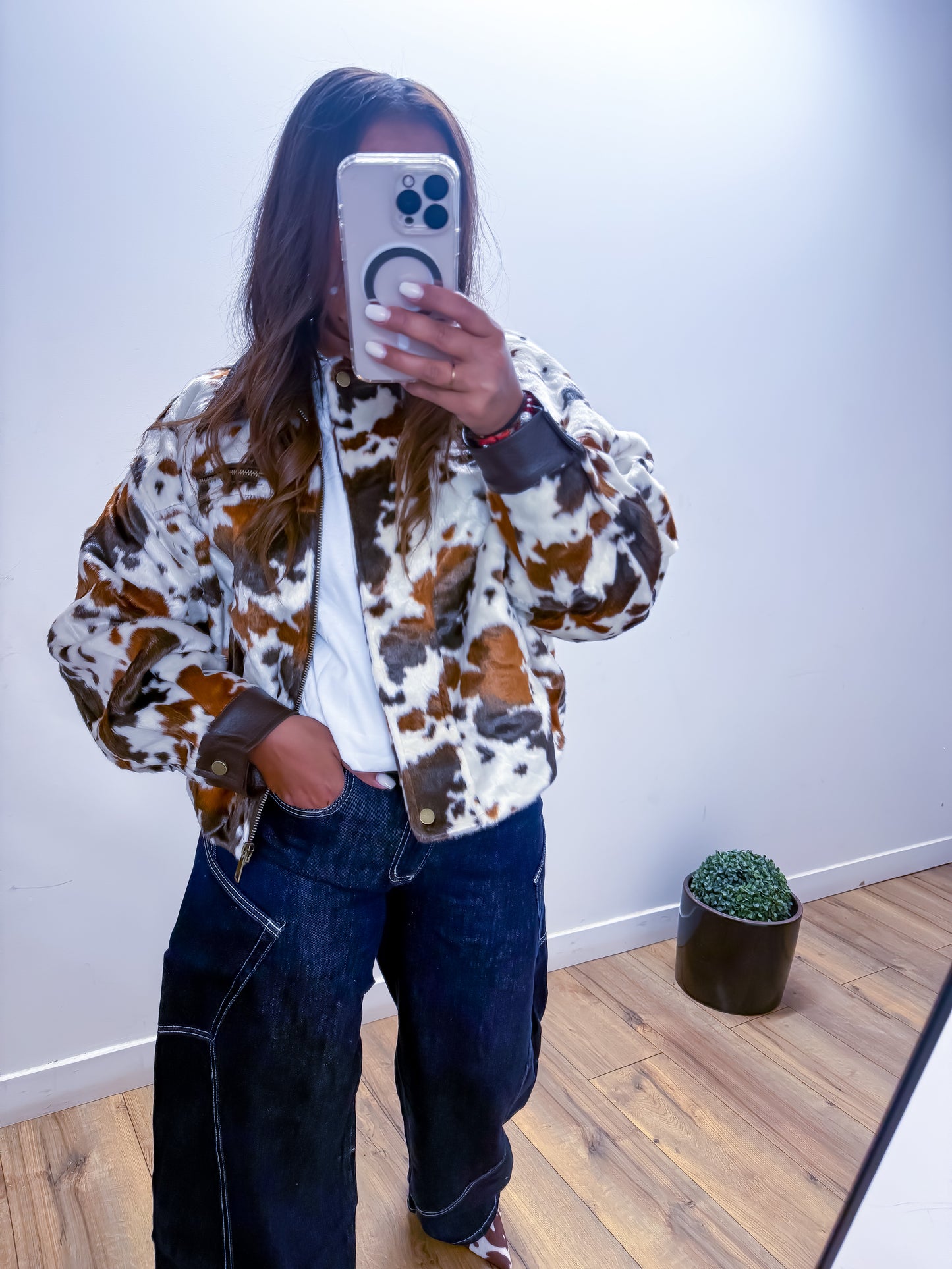 Veste cow-print exclusivité Mûzâ