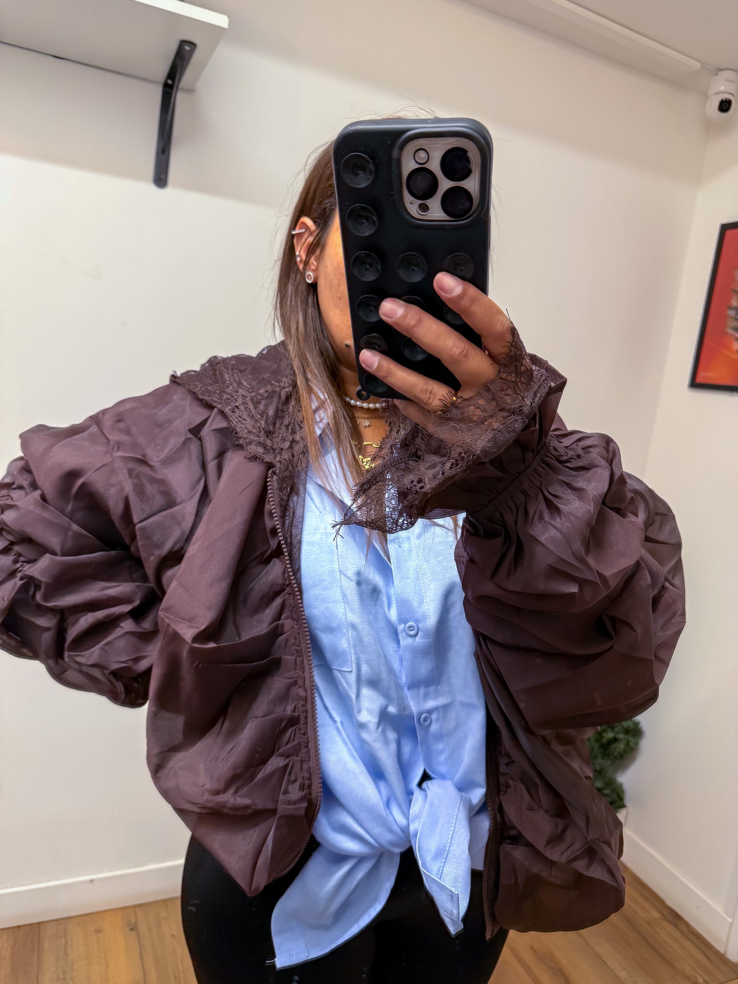 Veste Romantique Marron