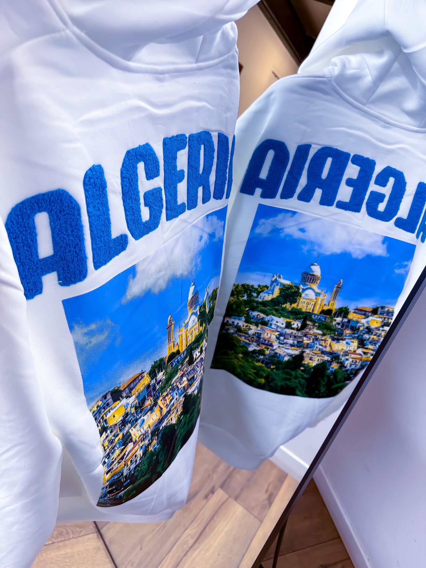 Hoodie ALGÉRIE - Sweat à Capuche Blanc