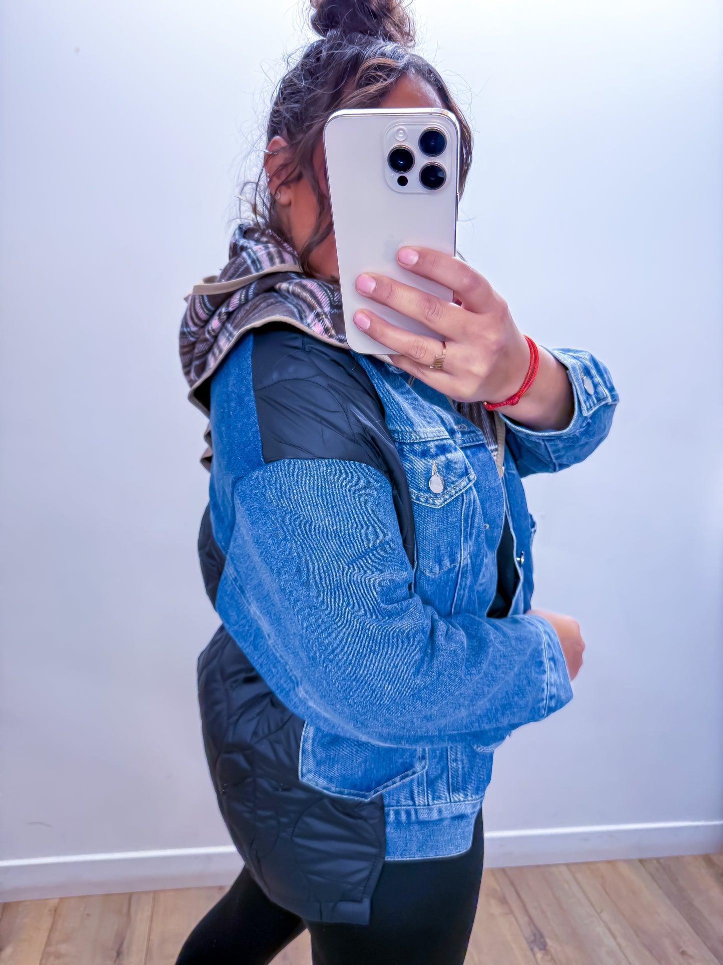 Veste Denim 'Ombre Matelassée' BLACK