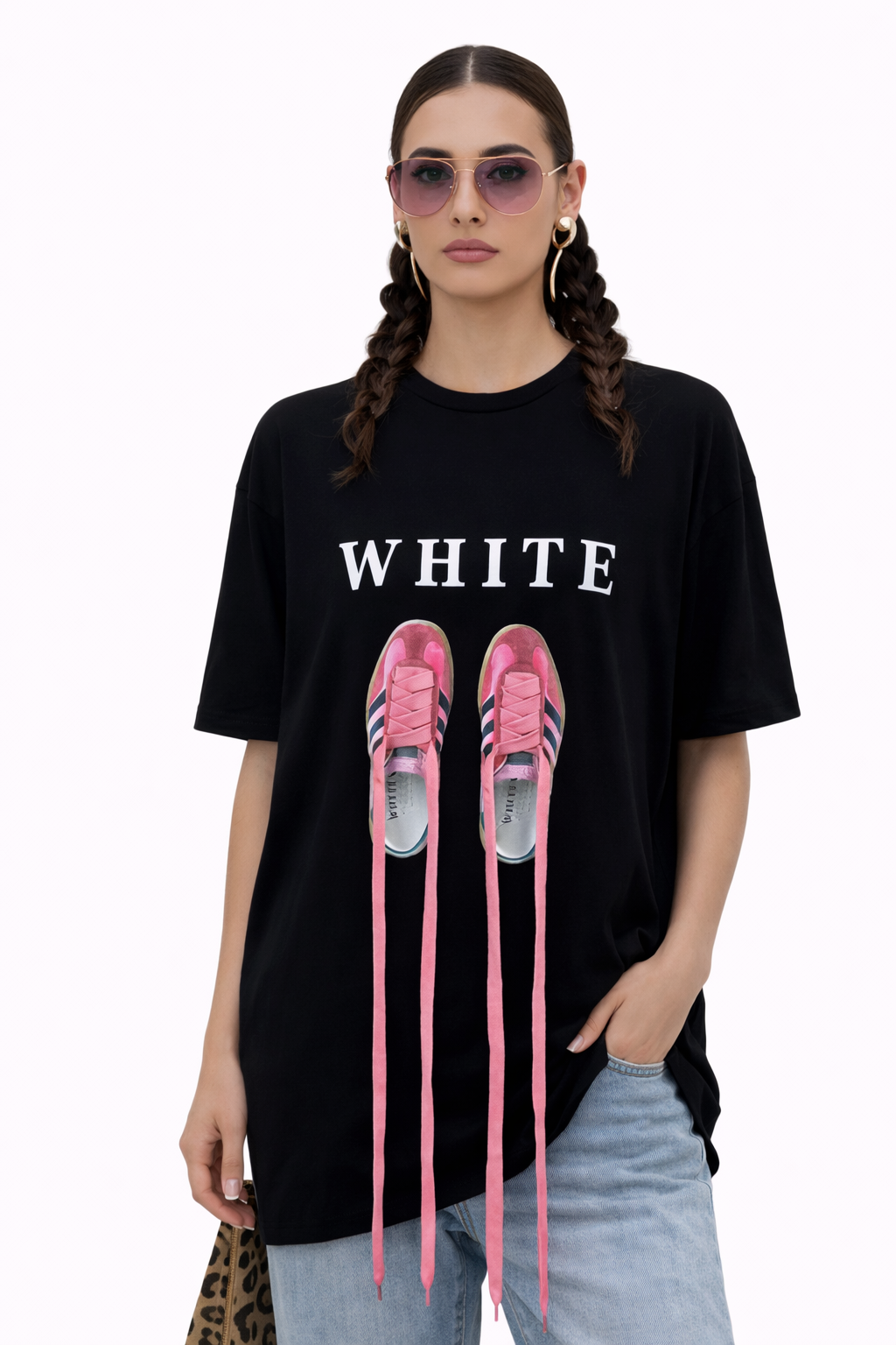 Tee-shirt Oversize Noir WHITE