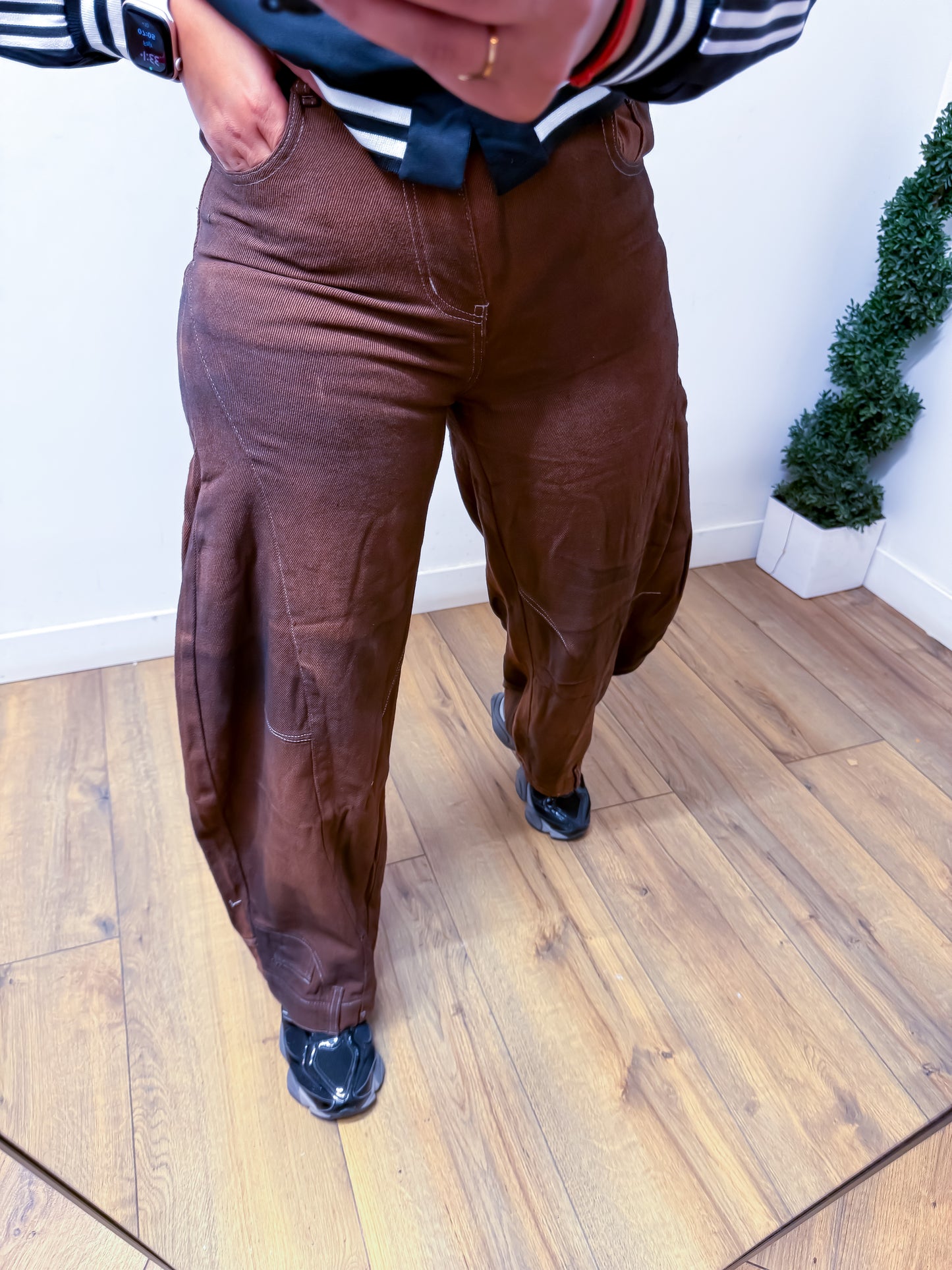 Jean ballon terracotta