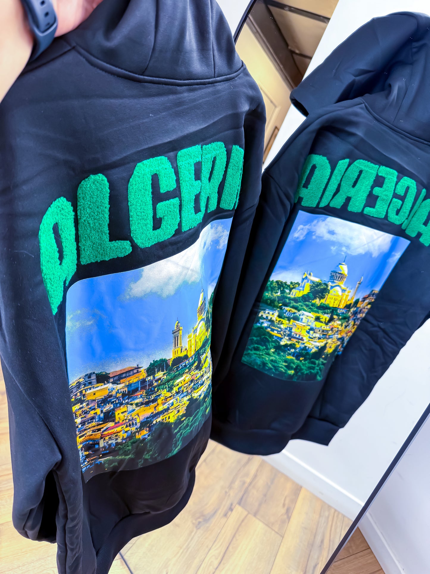Hoodie ALGÉRIE - Sweat à Capuche Noir