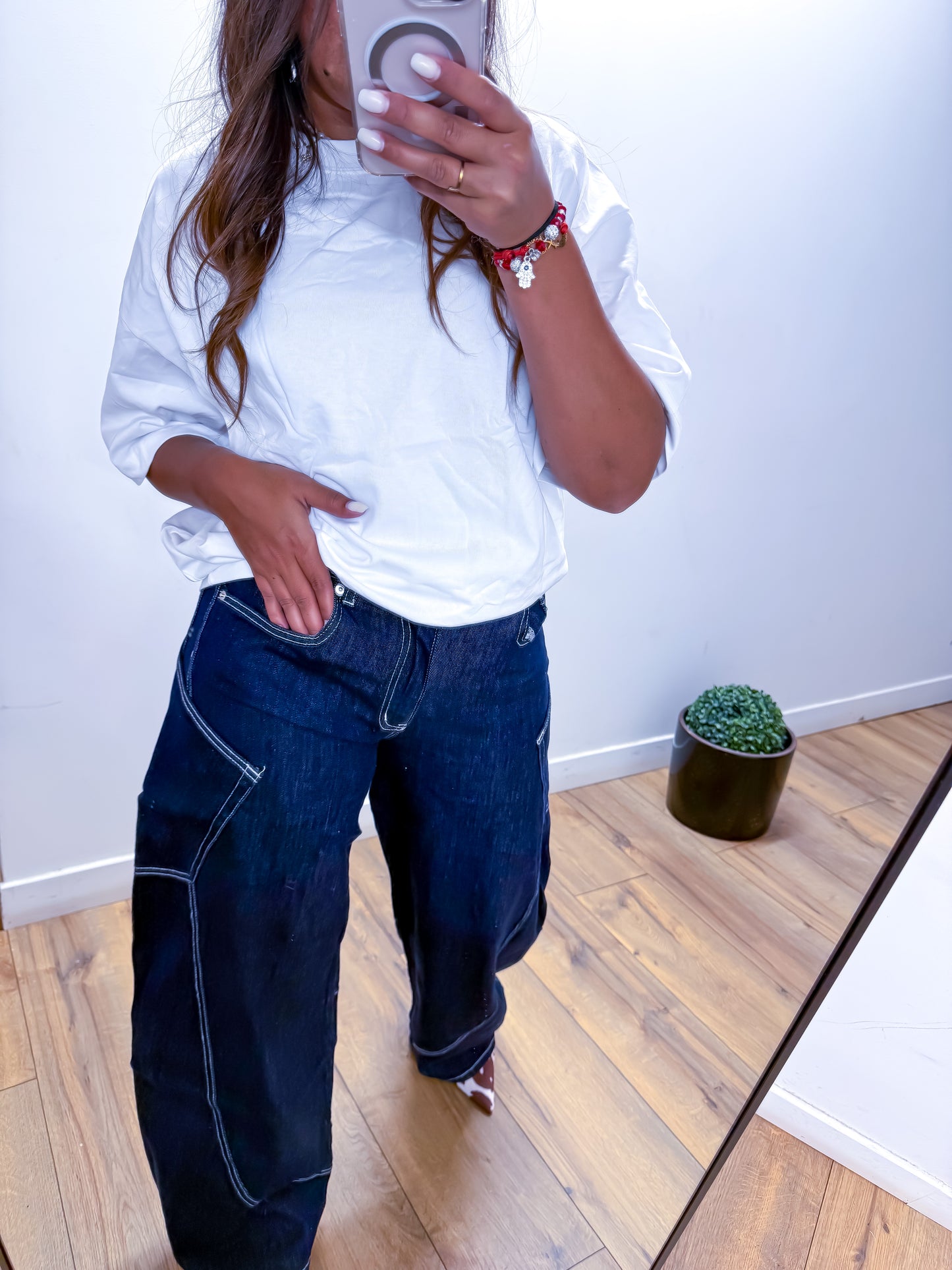 Jean Ballon Surpiqûres Blanches - Exclusivité Mûzâ