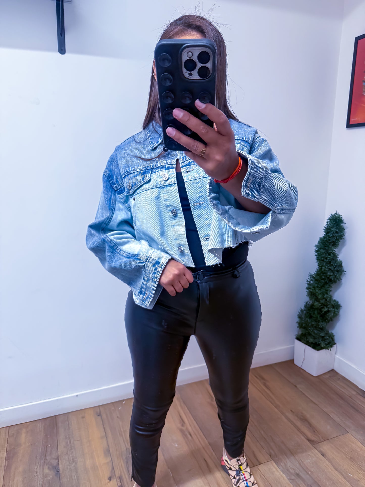 Exclusivité Mûzâ - Veste en Jean Délavé bi colore