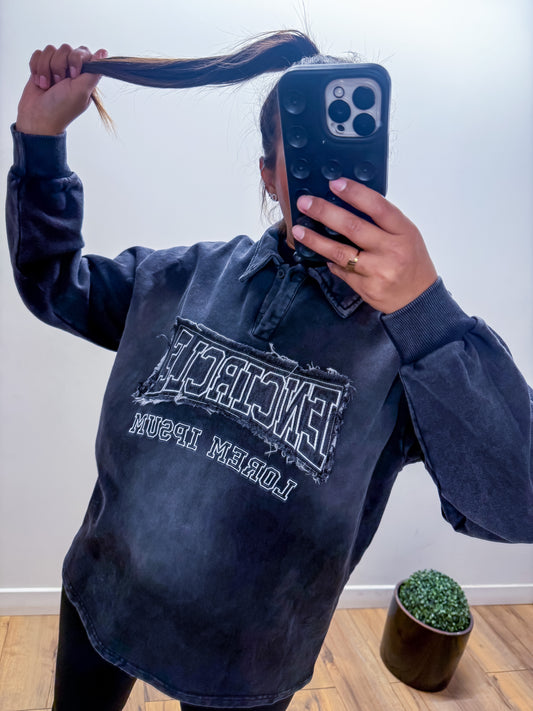 Sweat oversize imprimé graphique