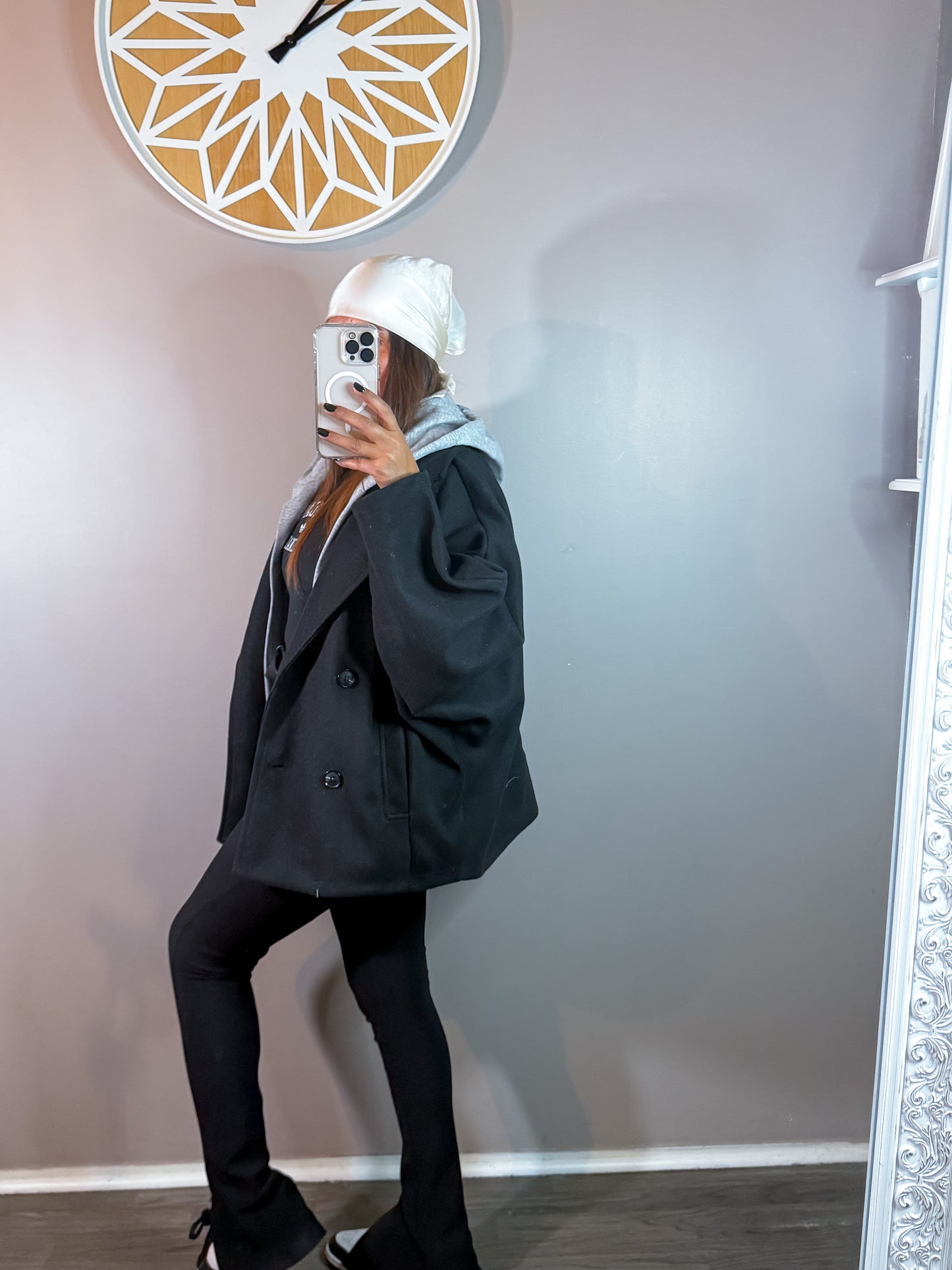 Trench à capuche black BUHJAH