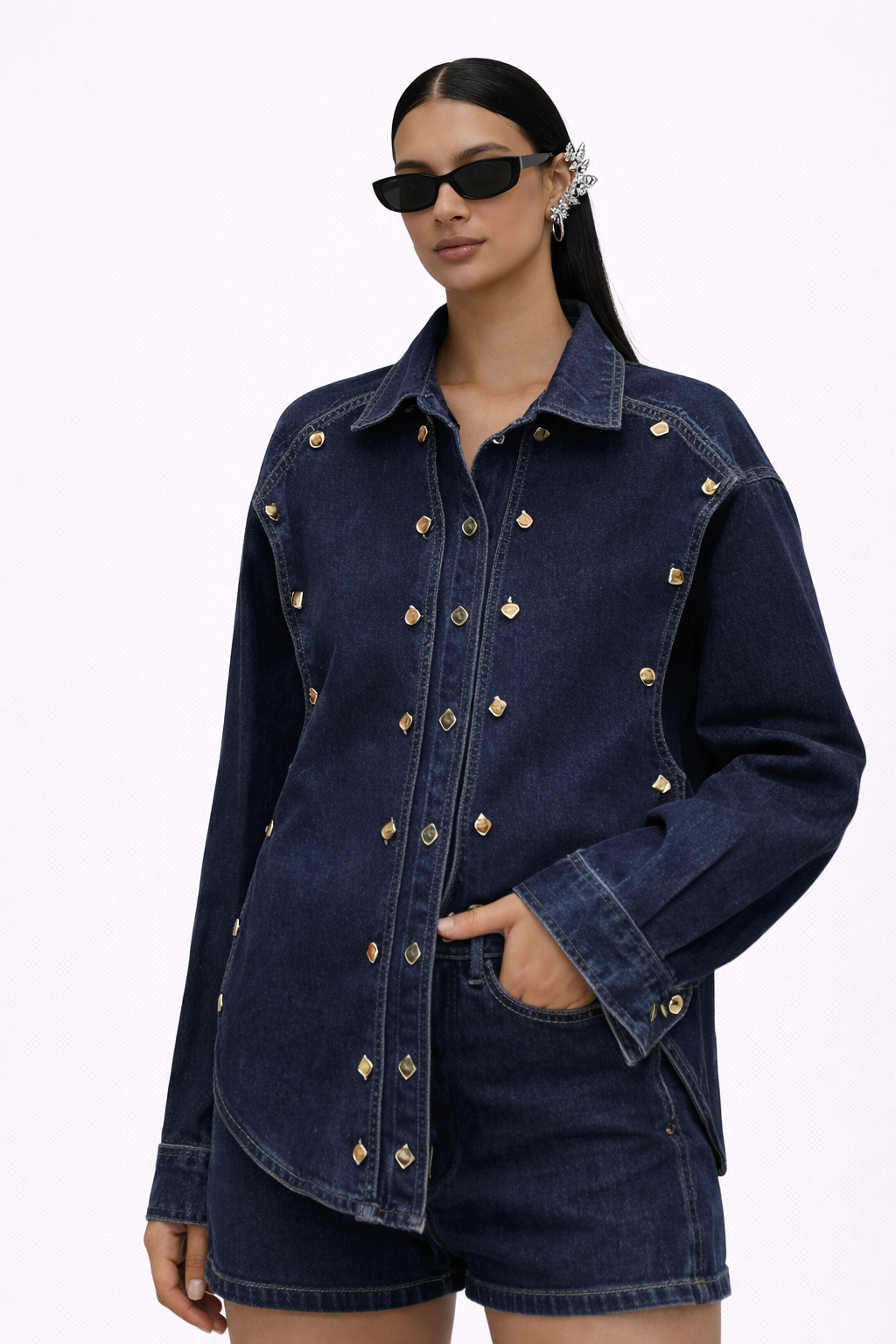 Chemise Denim Constellation - Bleu Brut exclu Mûzâ