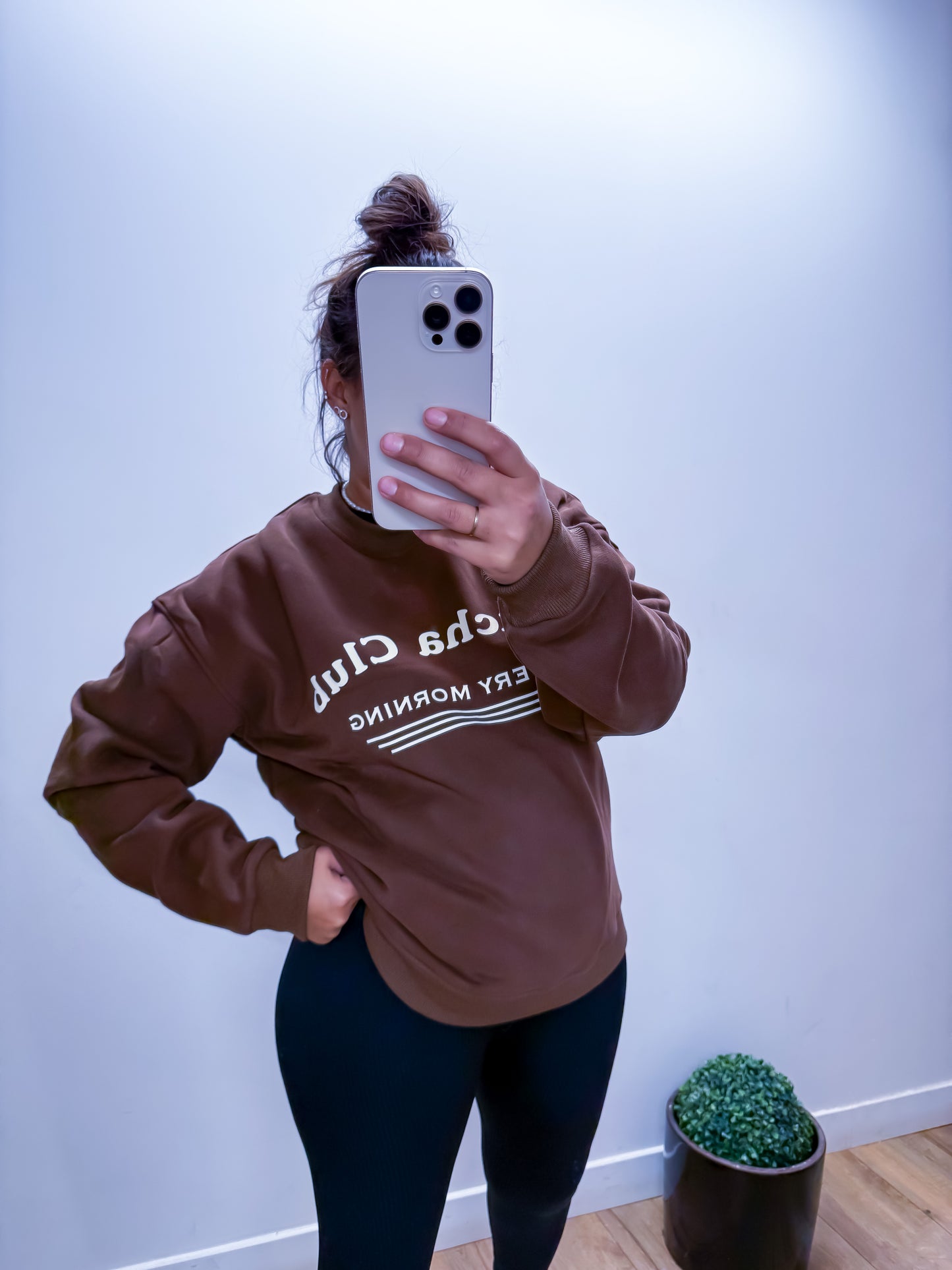 Sweat "ARE WE GOING?" - Marron Chocolat