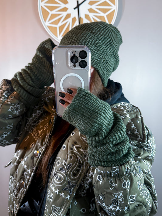 Ensemble bonnet et mitaines BOUDOUR