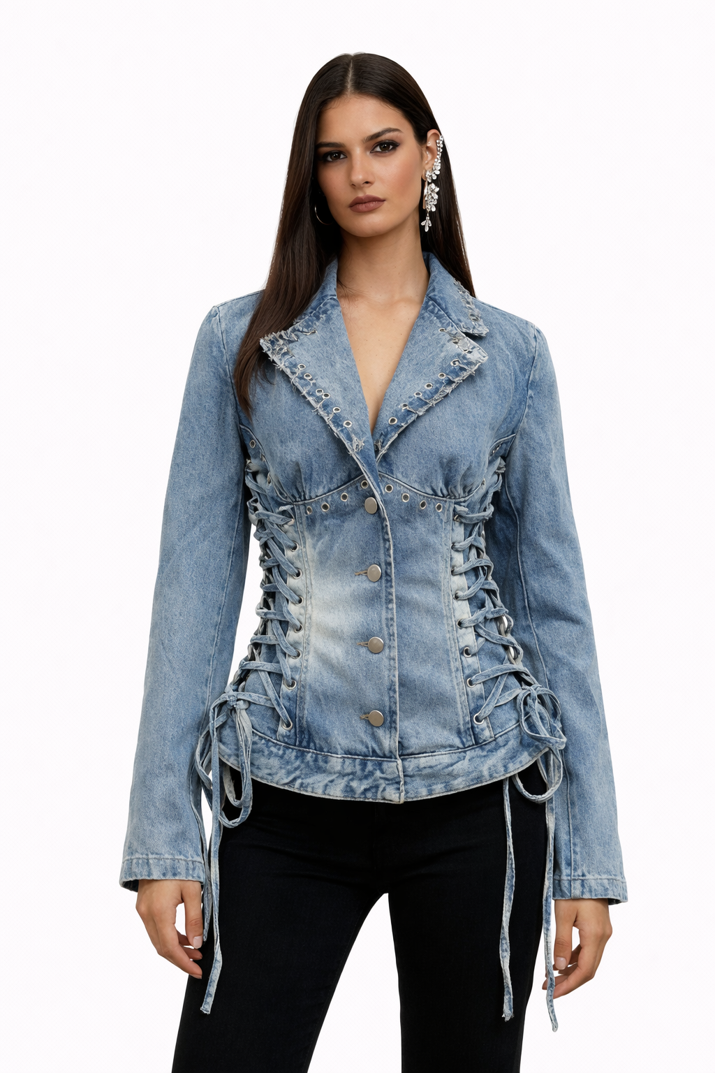 Veste Denim Corset « Laced Rebellion »