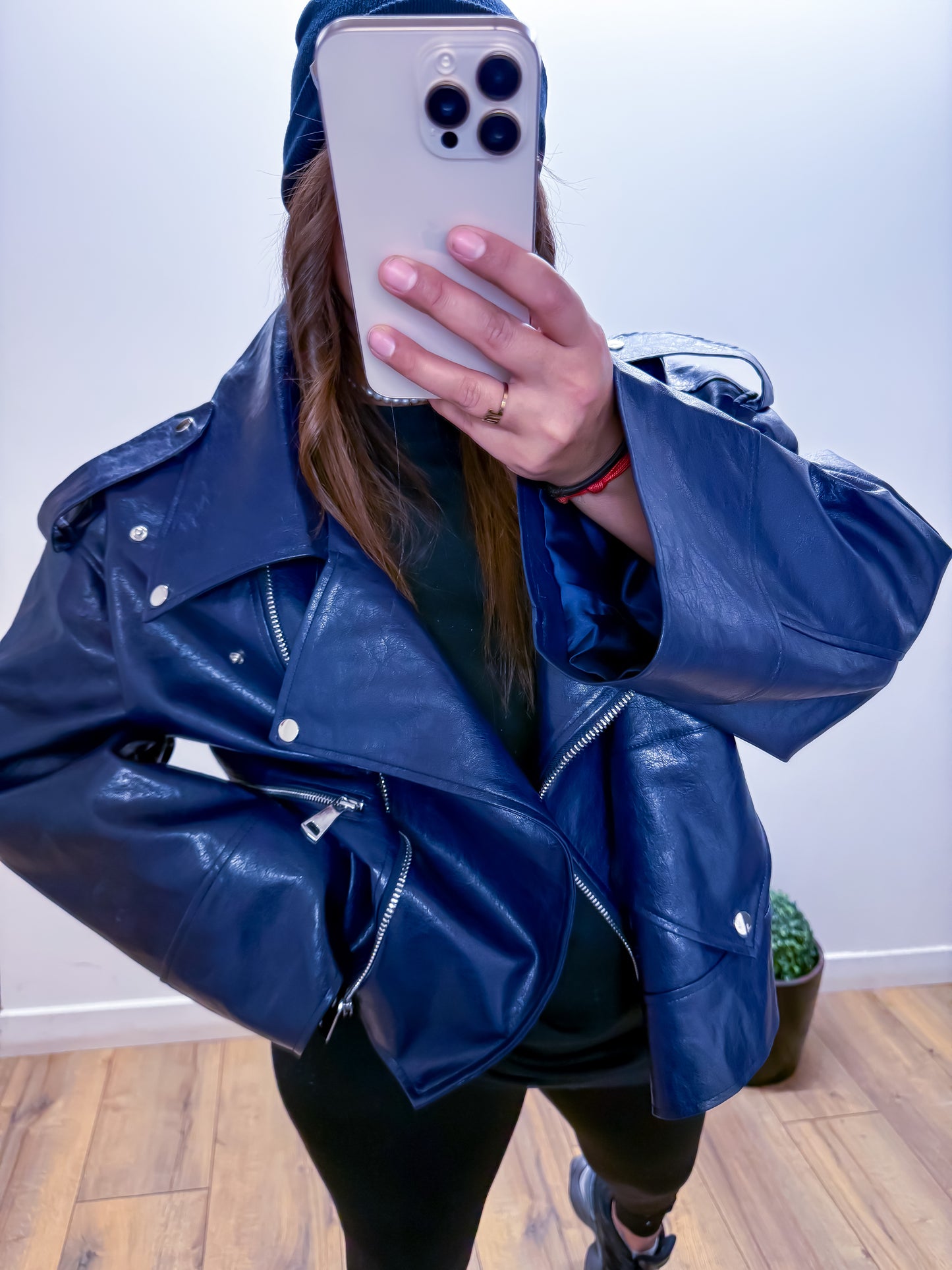 Veste Oversize HYPE Structure Bleu Marine