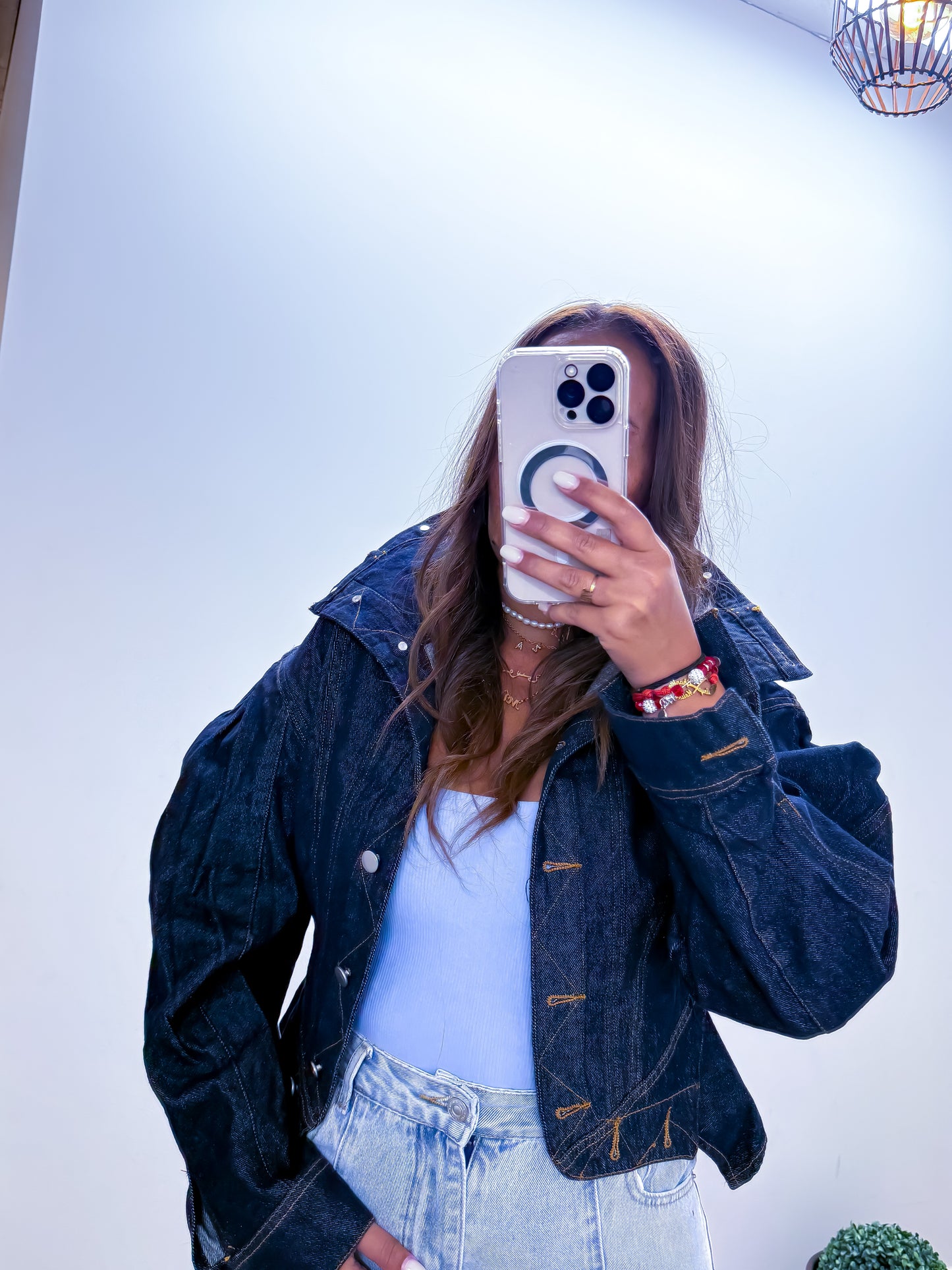 Veste structurée en jean exclusivité Mûzâ