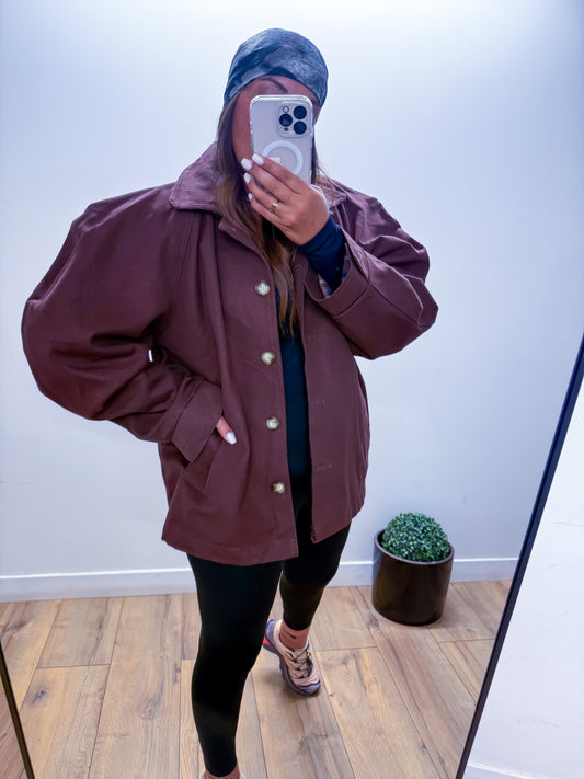 Blouson Ballon Marron Chocolat -