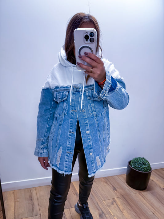 Sweat jean brut BLANC - exclusivité Mûzâ - édition limitée