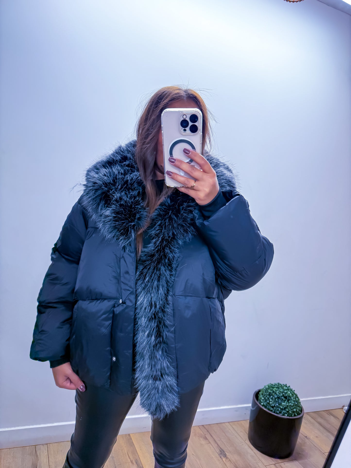 Doudoune fourrure synthétique Noir exclusivité Mûzâ - édition limitée -