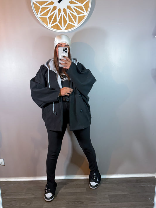 Trench à capuche black BUHJAH