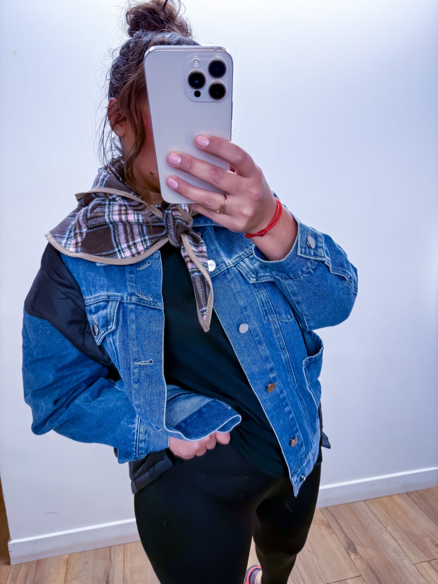Veste Denim 'Ombre Matelassée' BLACK