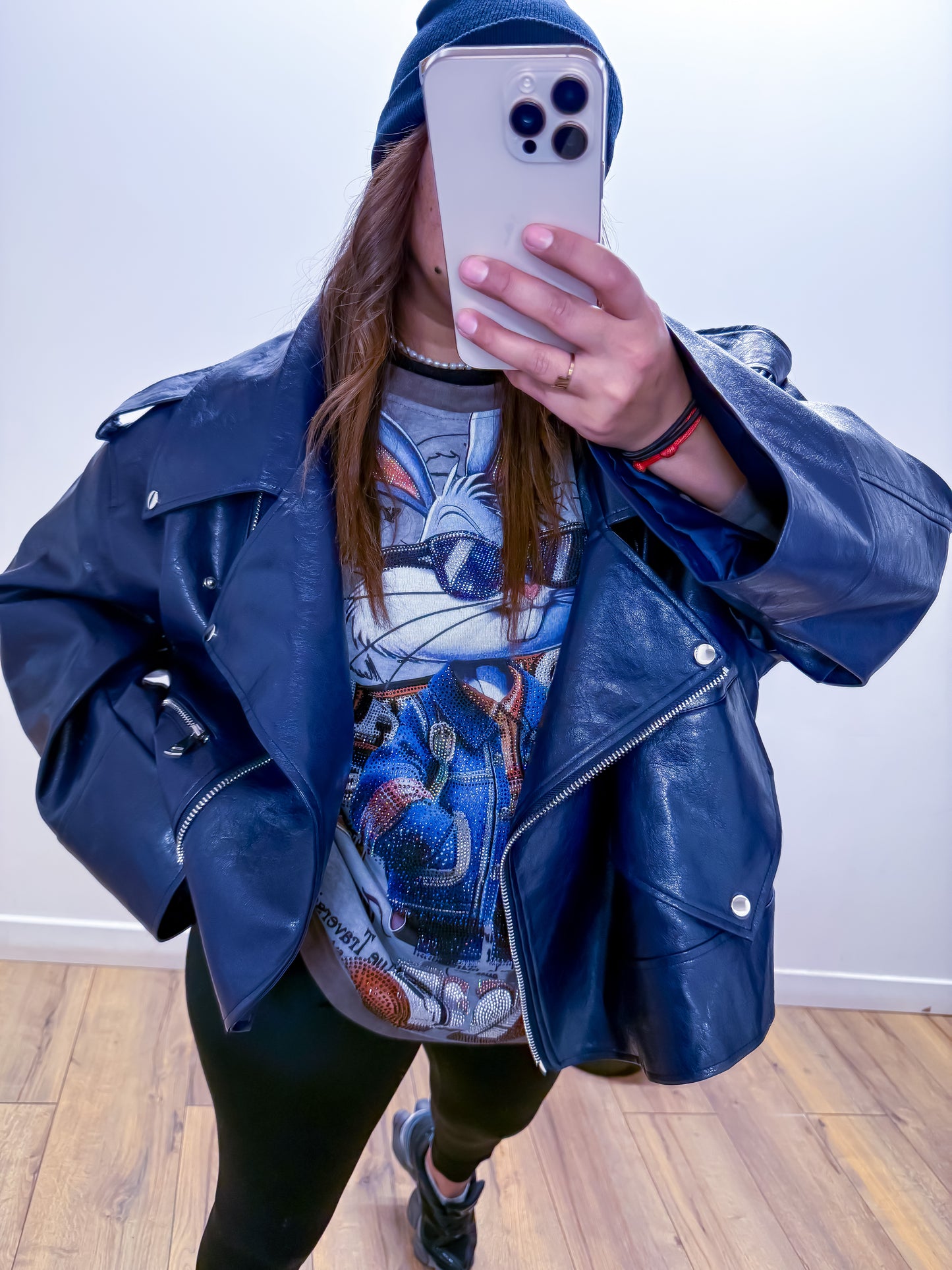 Veste Oversize HYPE Structure Bleu Marine