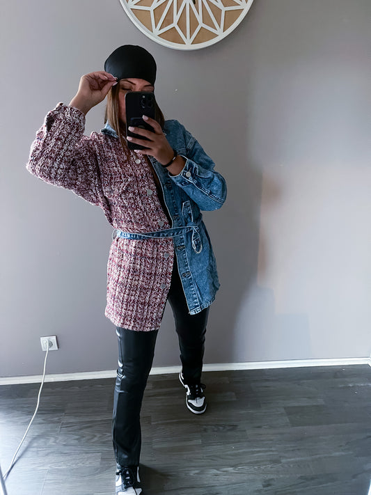 Veste bi matière CLARA