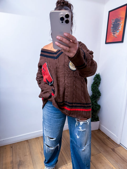 Pull Plume Sauvage - Édition Marron Tribal