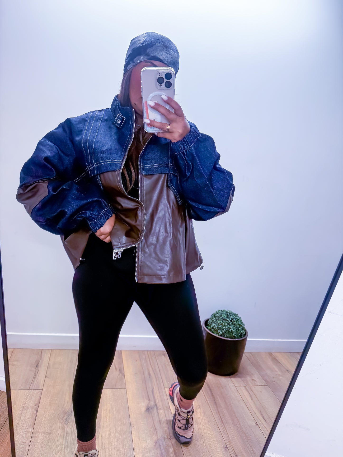 Blouson Oversize Cosmique Bi-matière