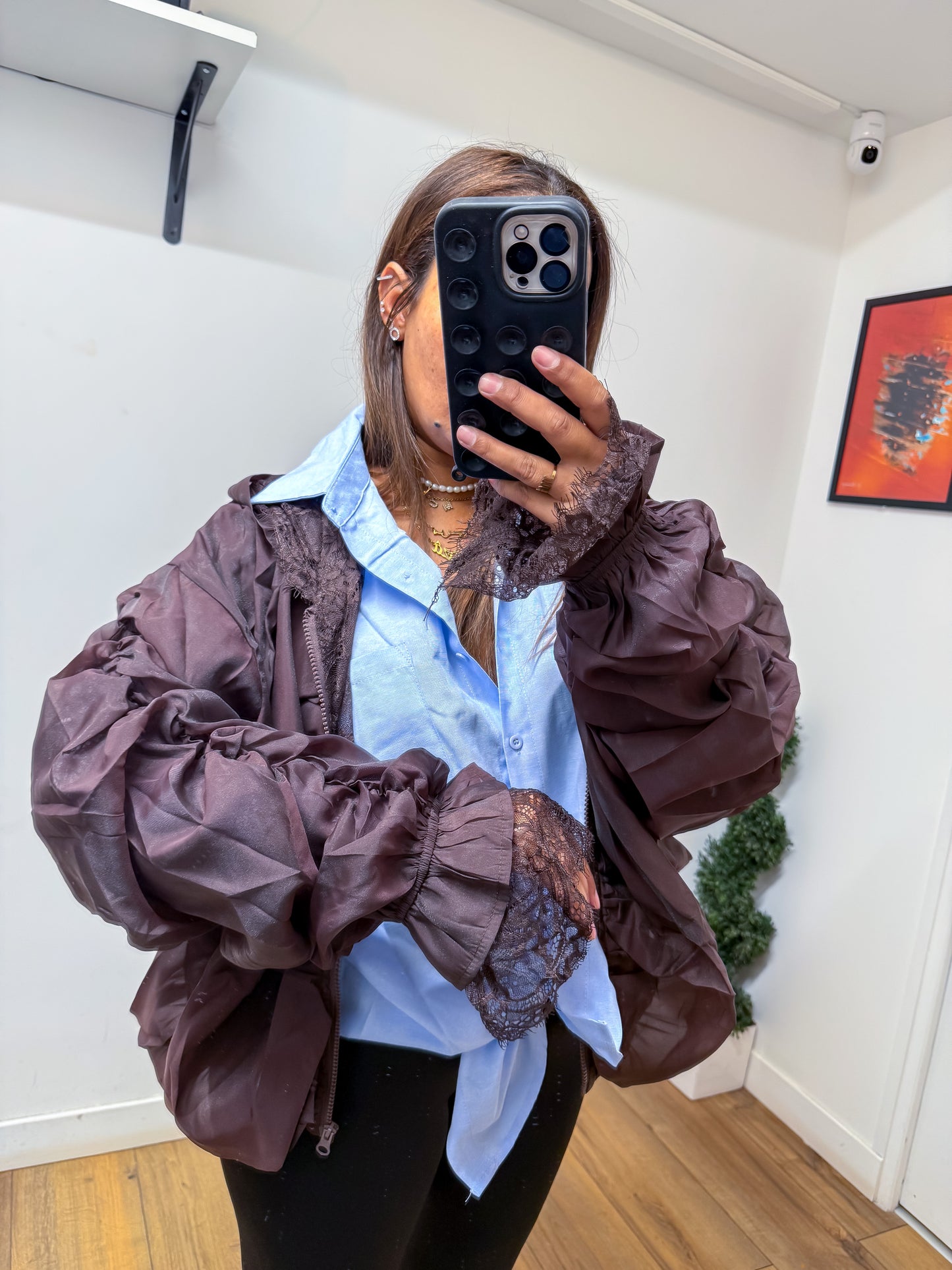 Veste Romantique Marron