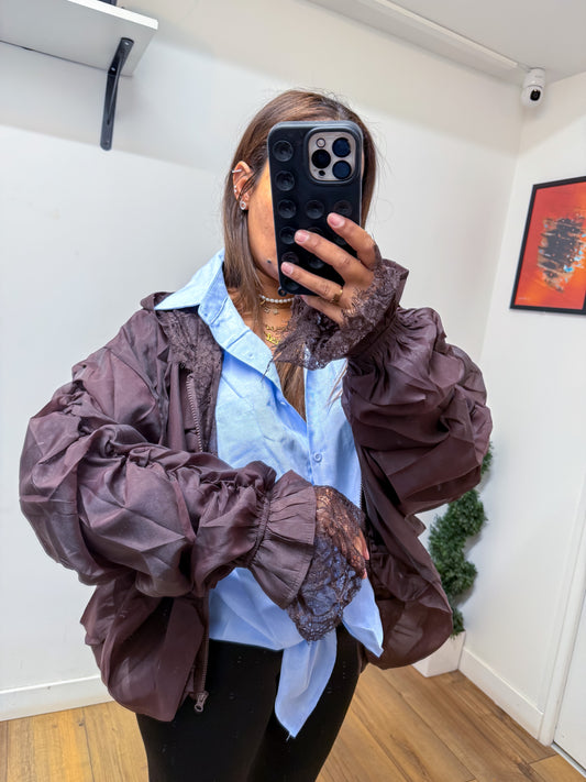 Veste Romantique Marron