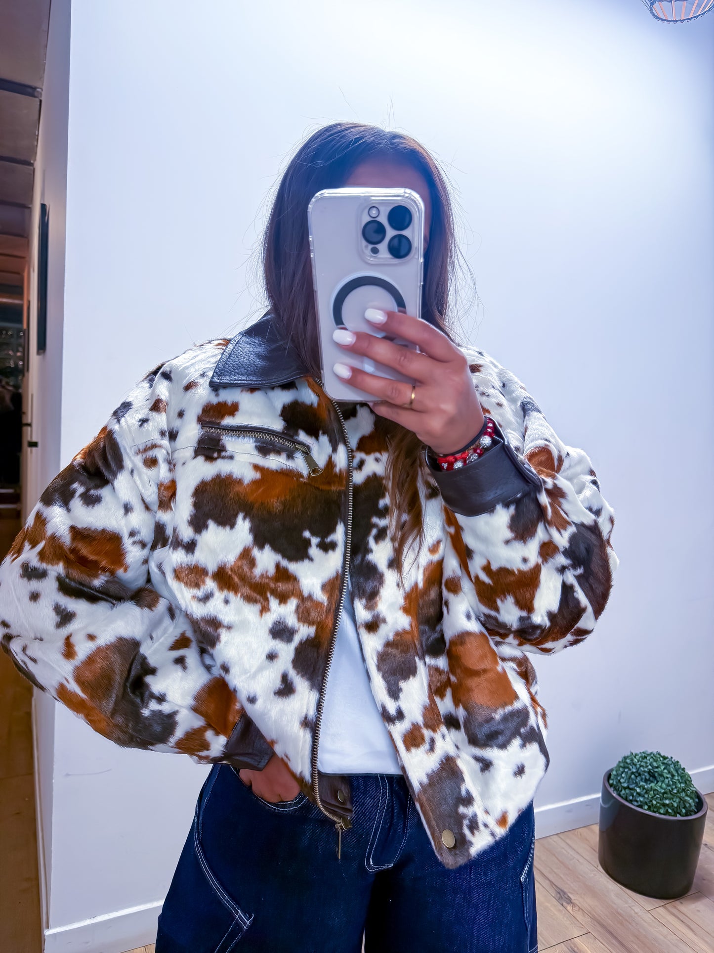Veste cow-print exclusivité Mûzâ