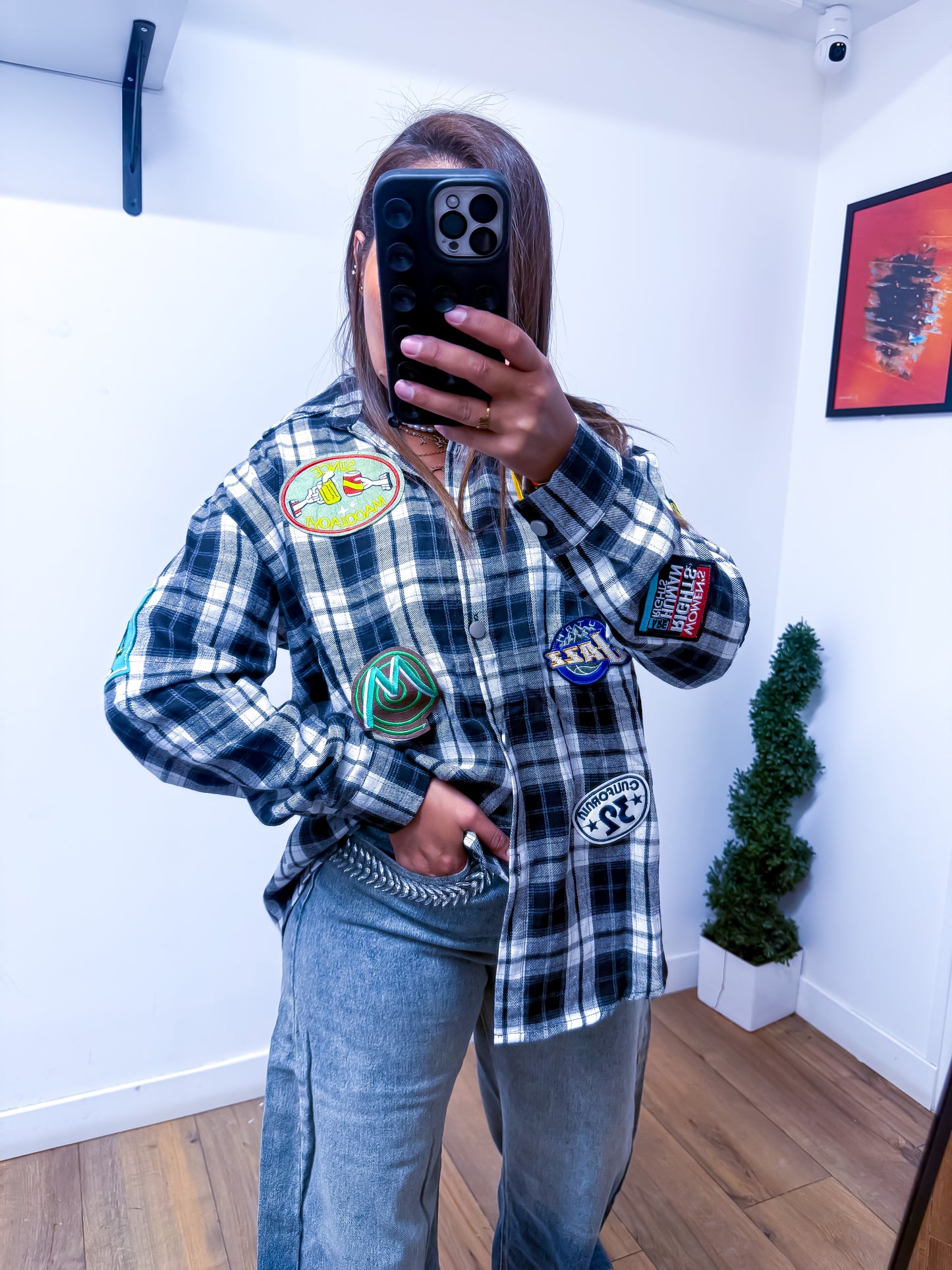 Exclusivité Mûzâ - Chemise à Carreaux avec Badges