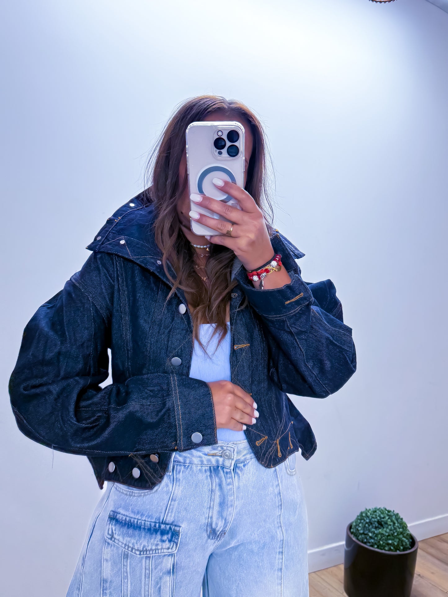 Veste structurée en jean exclusivité Mûzâ