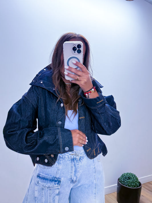 Veste structurée en jean exclusivité Mûzâ