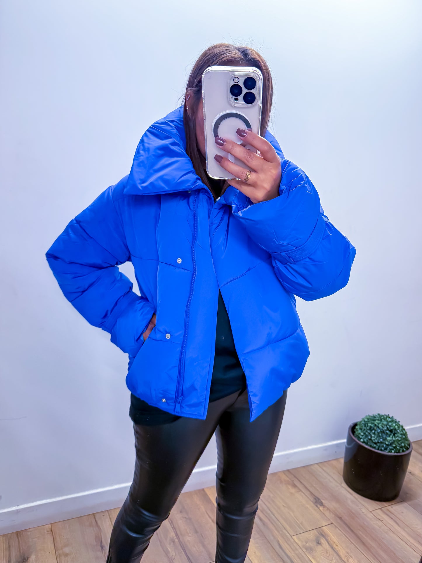 Doudoune Metallic Blue