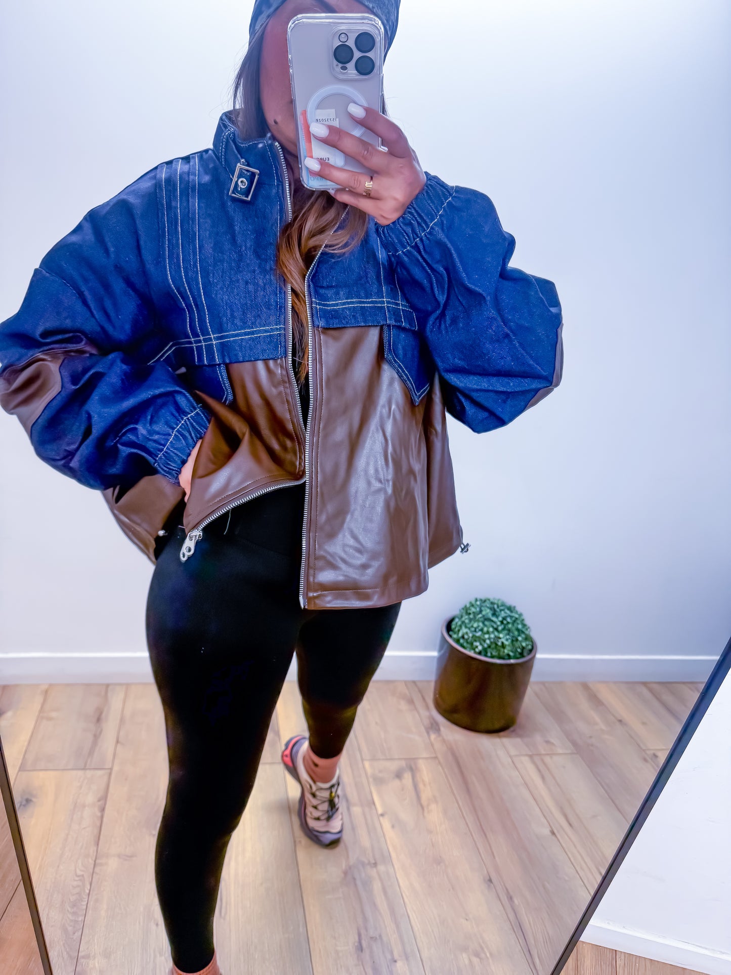 Blouson Oversize Cosmique Bi-matière