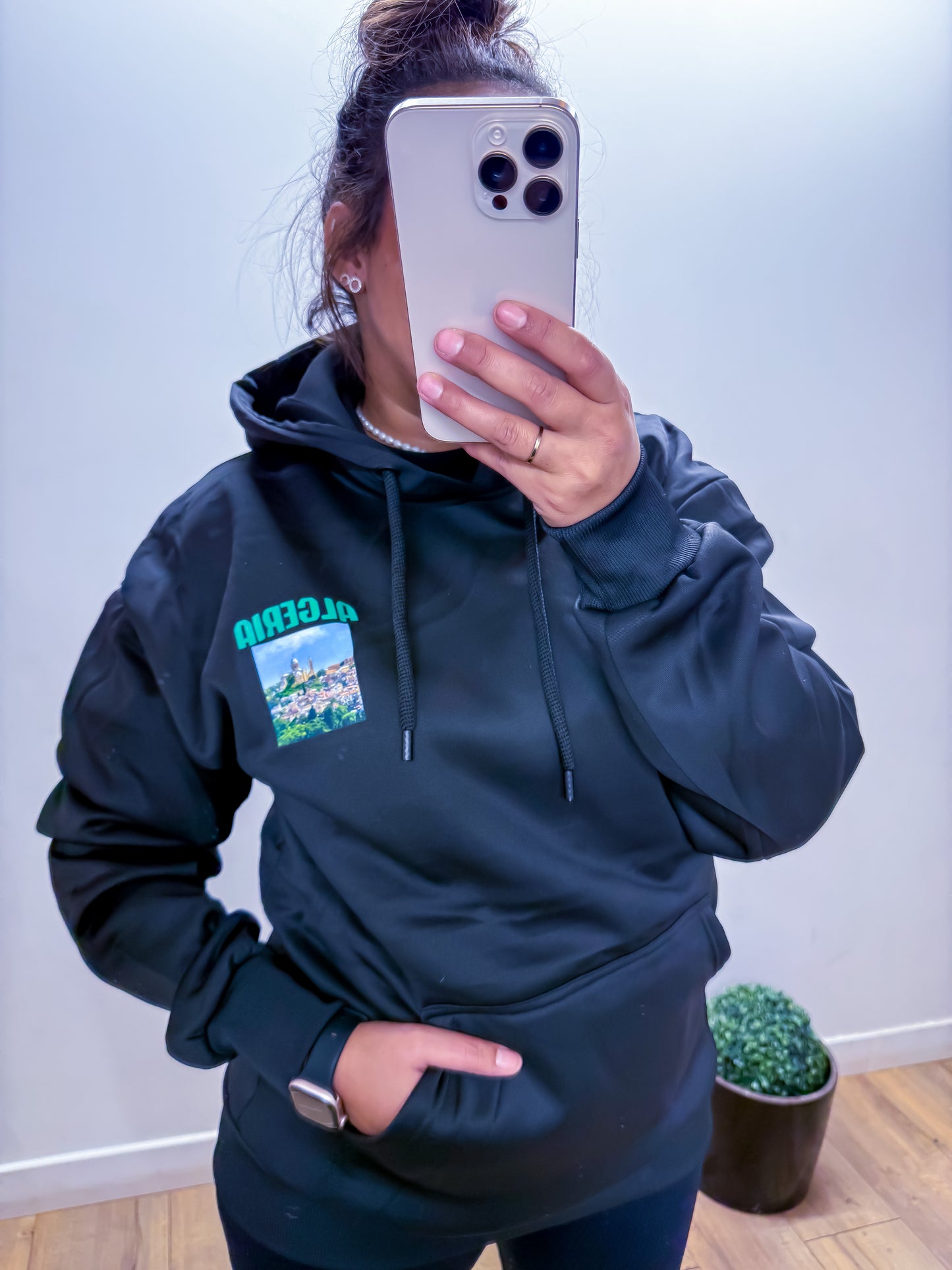 Hoodie ALGÉRIE - Sweat à Capuche Noir