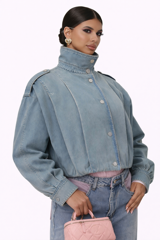 STRUCTURED HAZE — Veste Bomber Denim