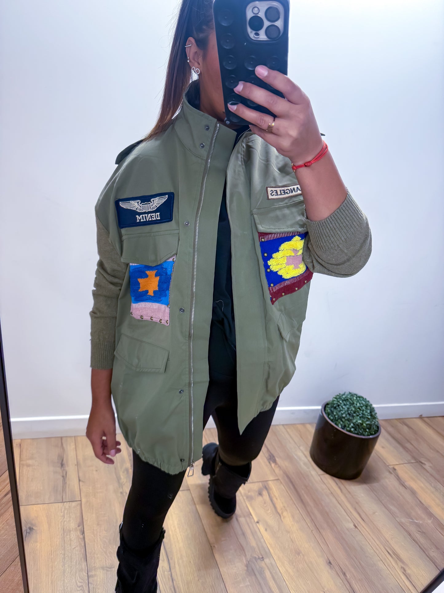 Veste military manche alpaga