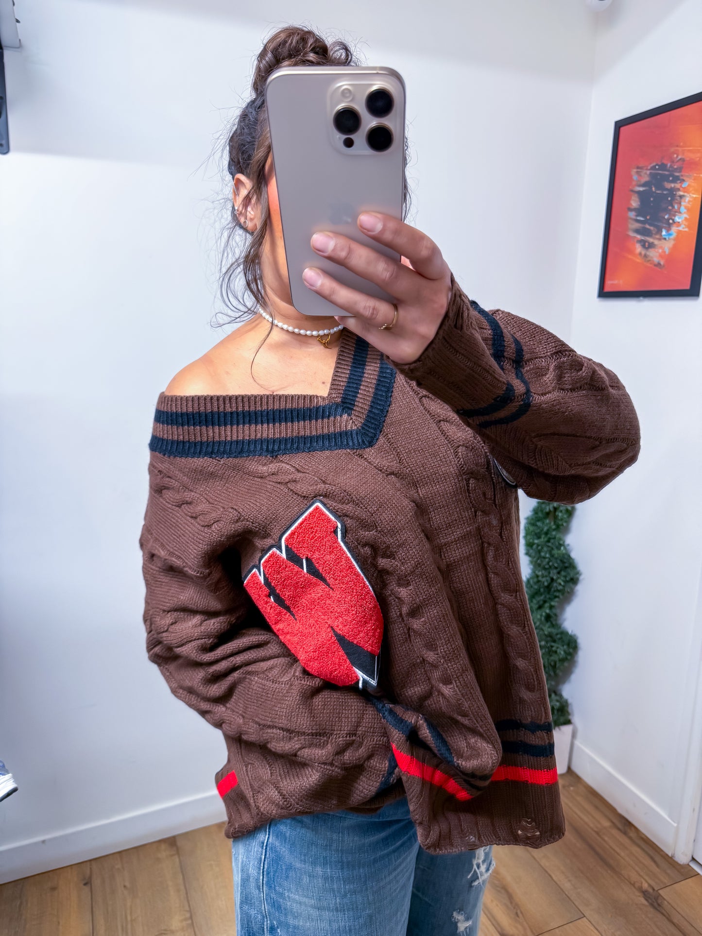 Pull Plume Sauvage - Édition Marron Tribal