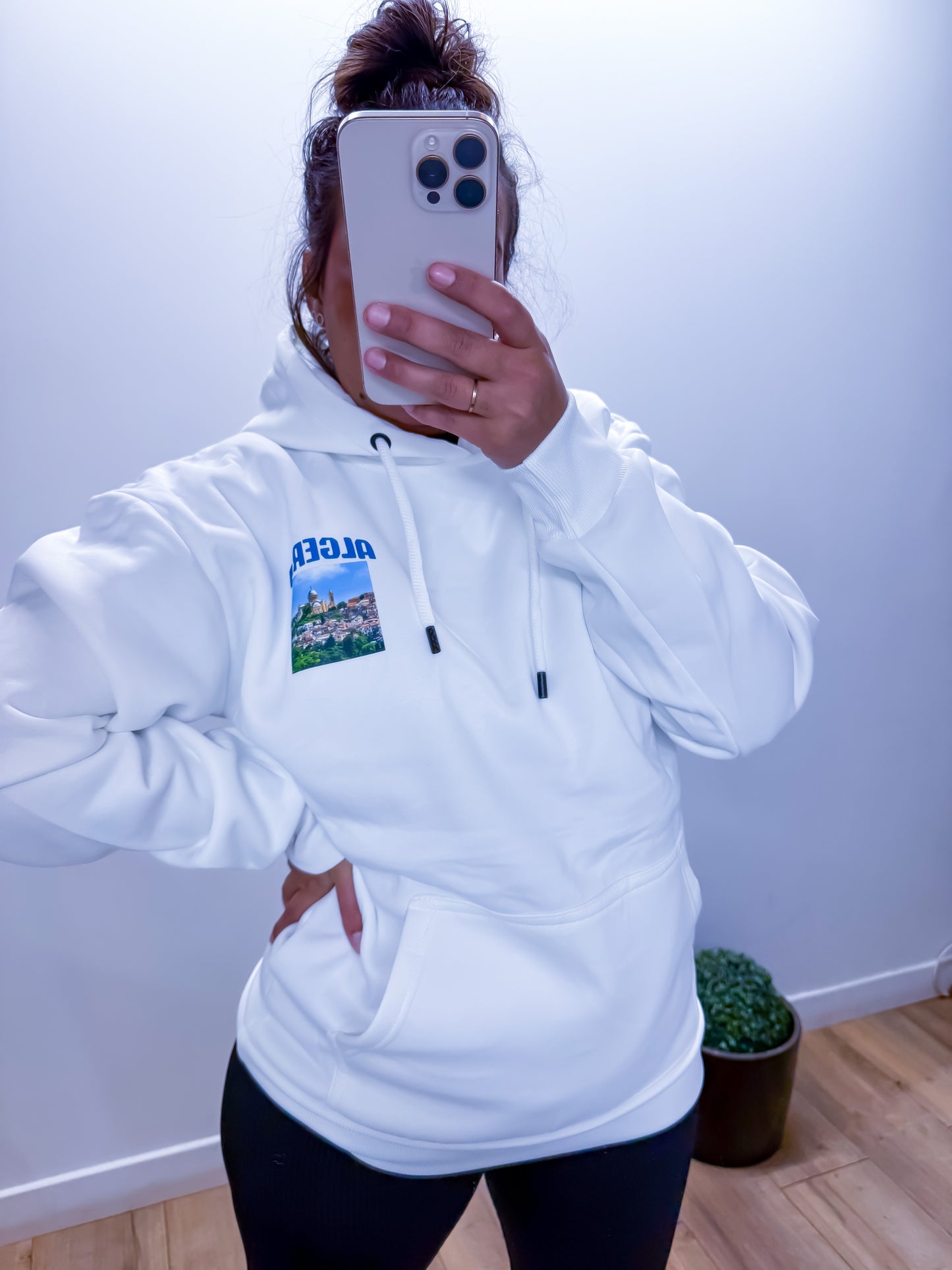 Hoodie ALGÉRIE - Sweat à Capuche Blanc