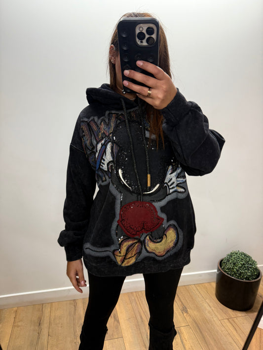 Hoodie Nuage Polaire Noir