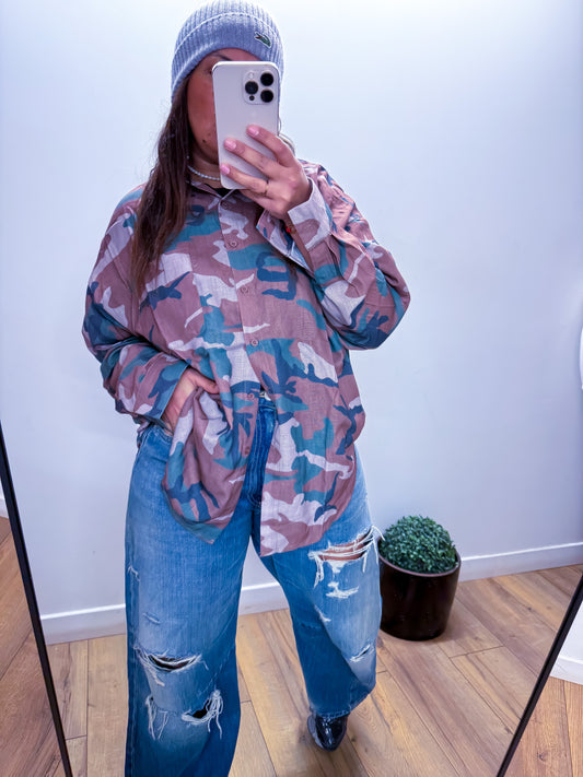 Chemise Mirage - Camouflage Lin Oversized