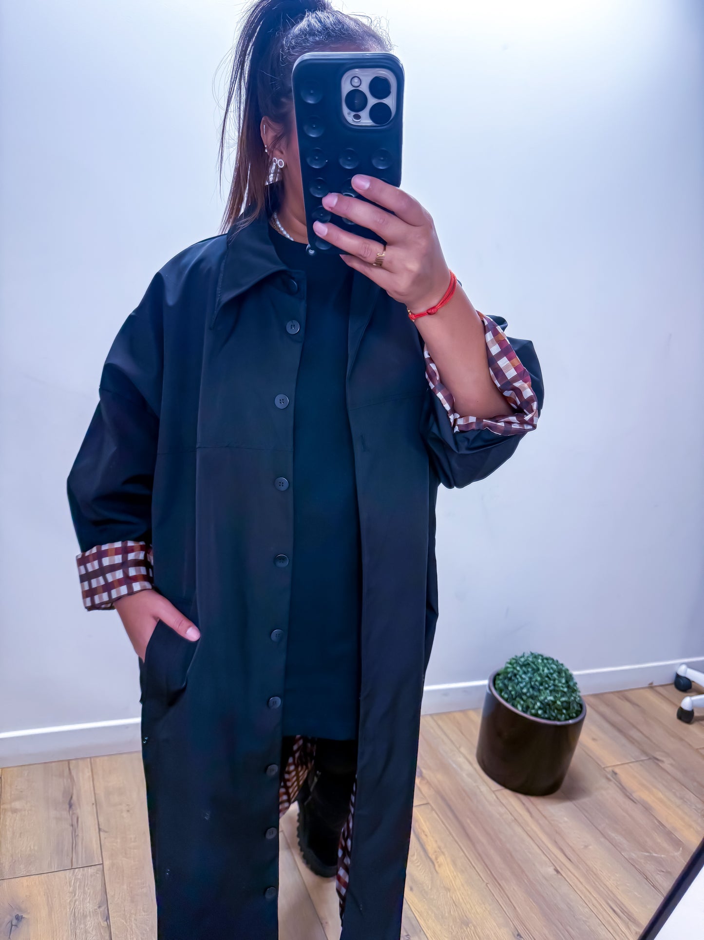 Trench imperméable doublure carreaux