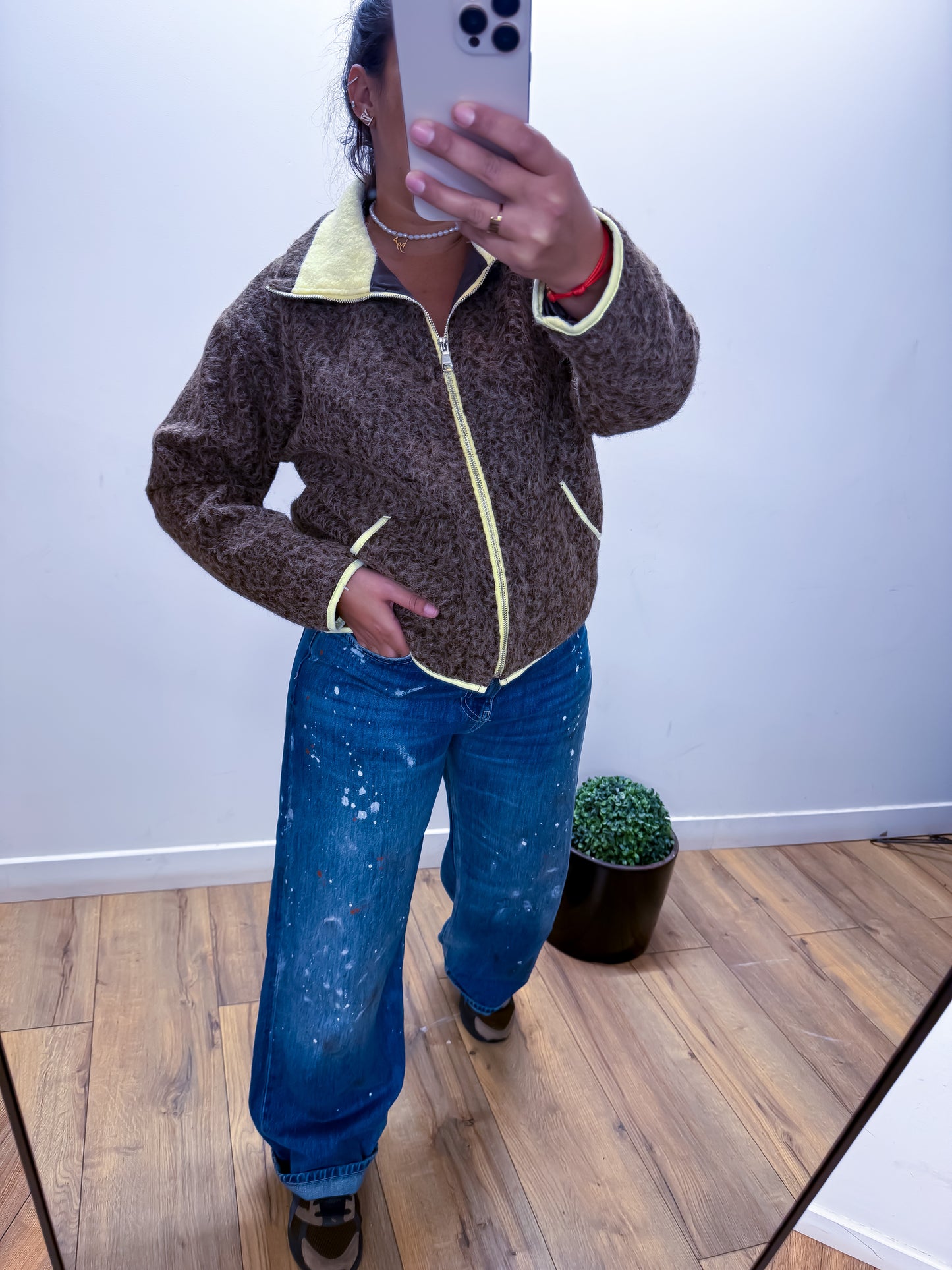 Veste Détails Jaunes