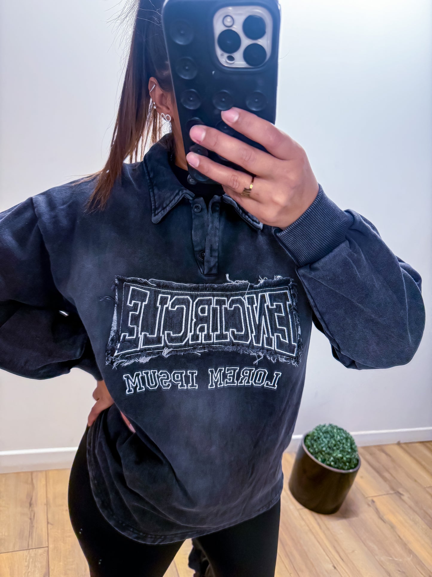 Sweat oversize imprimé graphique