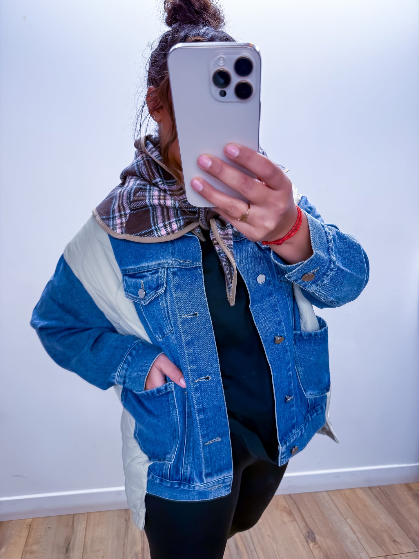 Veste Denim 'Dualité Matelassée' NUDE